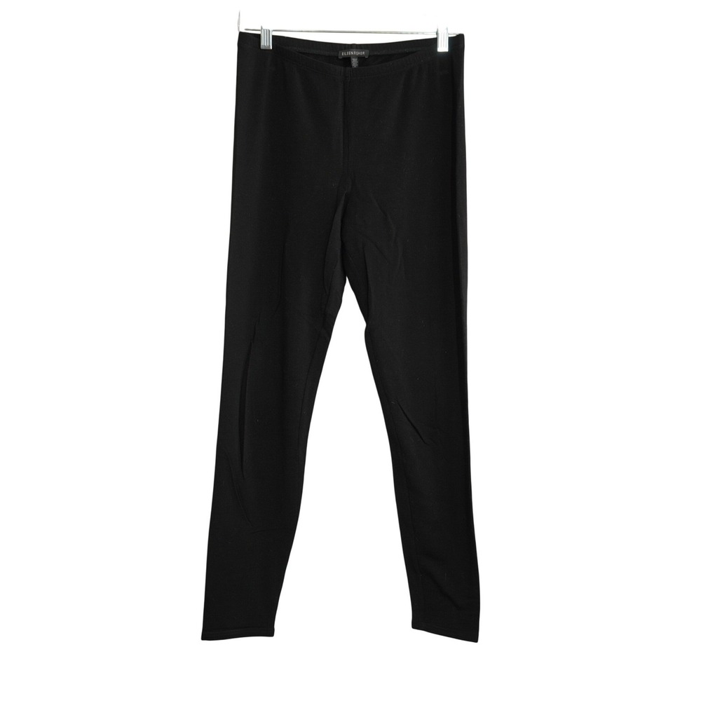 Eileen Fisher Size Small Black Tencel Spandex Stretch Leggings Casual Minimalist